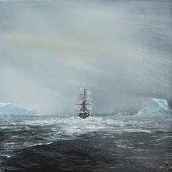 Discovery en route to Antarctica, 2014